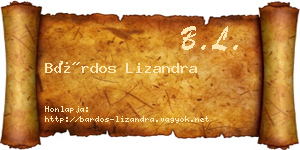 Bárdos Lizandra névjegykártya